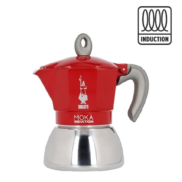 Moka kavinukas Bialetti Induction Red, 150ml 4p.