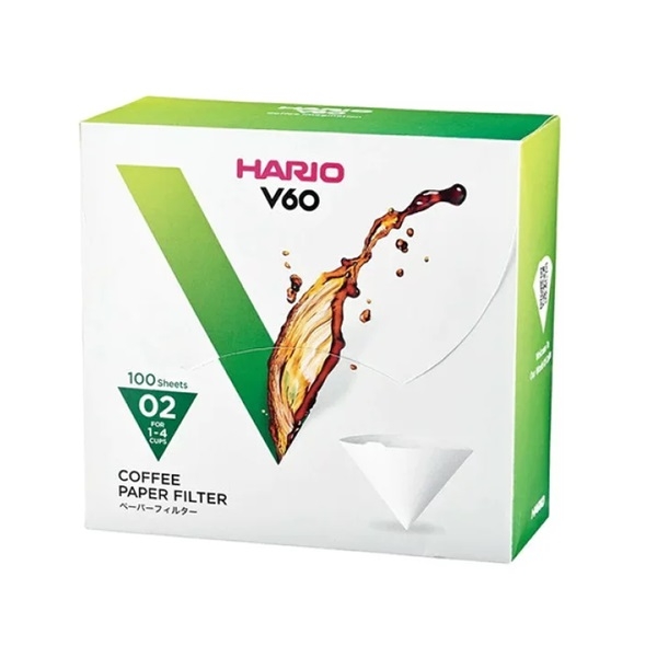 Popieriniai filtrai Hario V60-02, balti 100vnt.