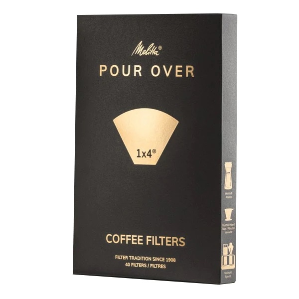 Popieriniai filtrai Melitta 1x4 Pour Over, 40vnt.